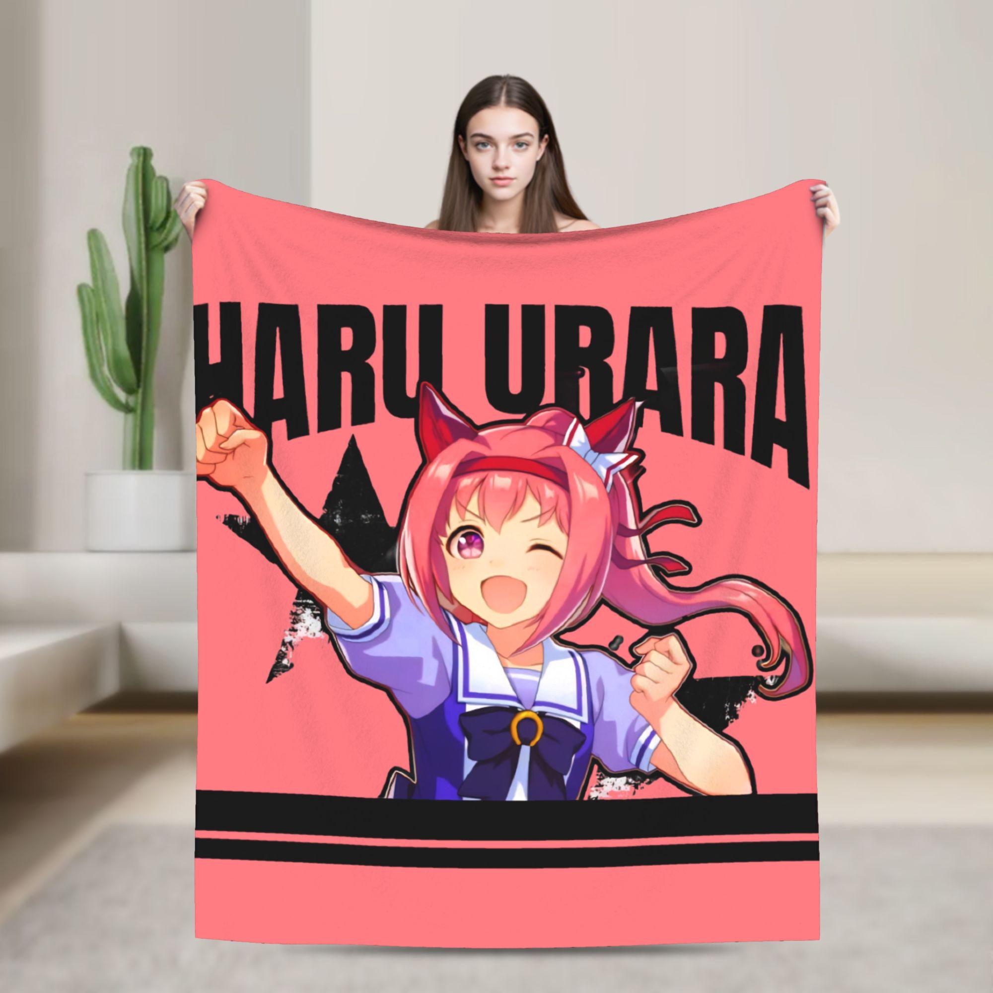 Haru urara Plush Blanket Kids  Flannel Throw Blanket For Bedroom Warm Design Quality Bedspread Birthday Present 75x100cm (30x40inch)
