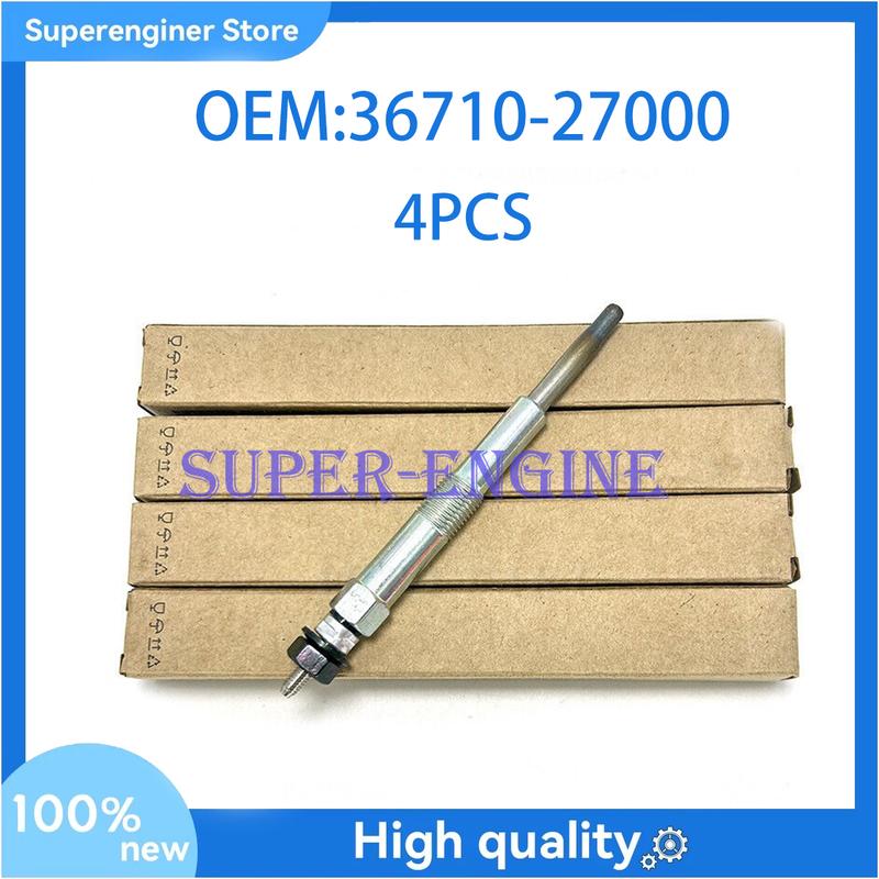 

4PCS 36710-27000 36710-27010 Glow Plugs For Hyundai KIA Grandeur i30 Elantra Santa FE 2.0 2.2 3671027000