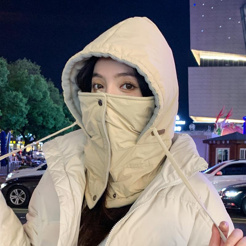 New Bike Hat Scarf Integrated Women's Winter Outdoor Warm Windproof Cold Pullover Lei Feng Hat Men