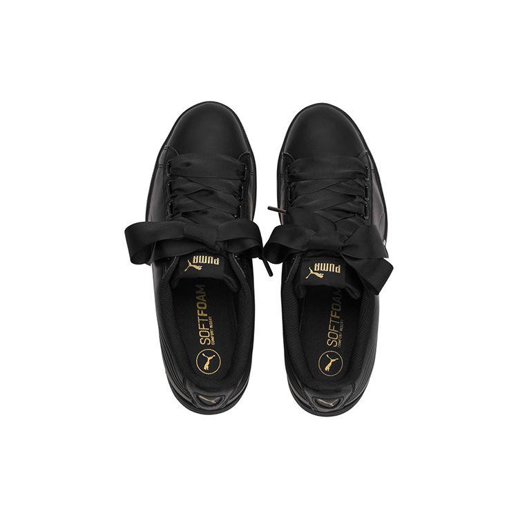 Puma Vikky Ribbon Satin Casual Low-Top Sneakers Women sneakers Black 366088-01