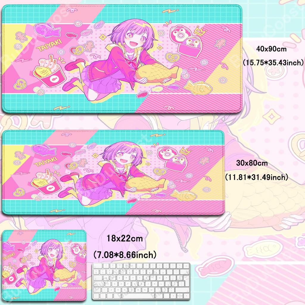 XXL Anime Mädchen HD Schreibtischmatte PJSK Project Sekai Colorful Stage Nightcord Gummi-Mauspad Großes Gaming Rutschfestes Tastatur Schutzmatte