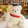 28cm Cartoon 2026 New Graduation Bear Plush Doll Dress Bouquet Doc Cap Ribbon Bear Animal Stuffed Toy Home Decor Gift For Kids