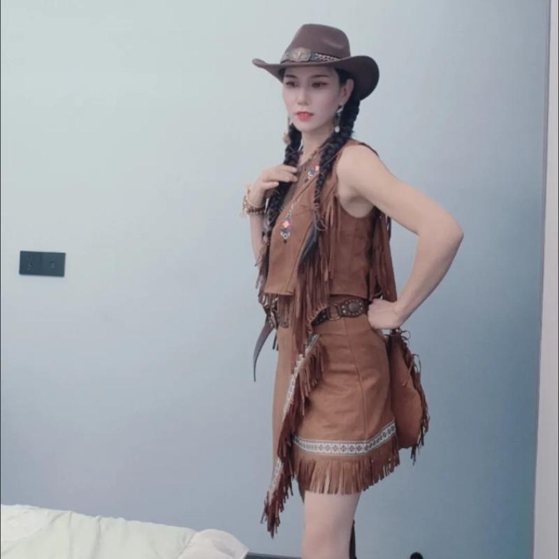 Böhmische bestickte Fransenweste für Damen Grasland-Reise-Outfit