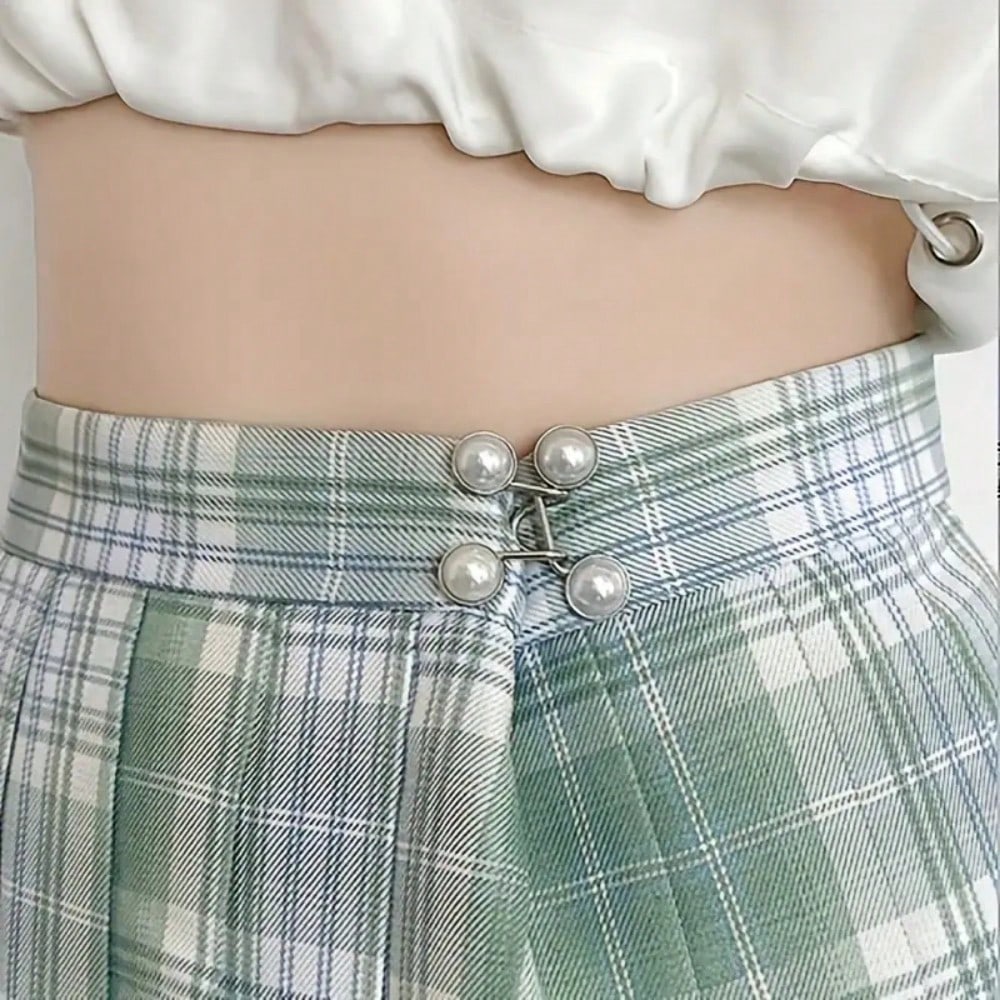 1 Sets Adjustable Jeans Buckle Seamless Pants Waist Clothes Button Nail Free Repeated Removal Artifact Invisible Waist