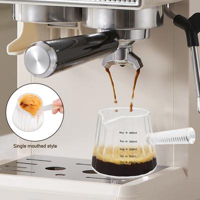 3 Stück Glas Messbecher Glasgriff Glas Espresso Messbecher Doppel Einfach Ausguss Milch Kaffee Klarer Becher Kaffeezubehör