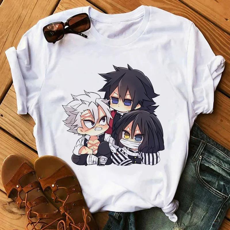 Kimetsu No Yaiba Kamado Nezuko Tričko s grafickým potiskem Ženy Harajuku Estetické bílé topy Tričko 2021 Dámské tričko japonského stylu