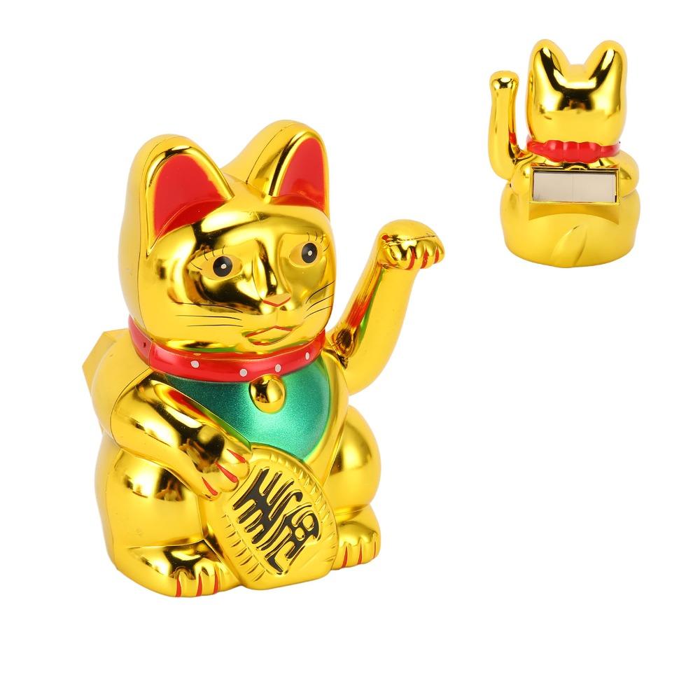 Plastic Feng Shui Fortune Cat 4in Home Auspicious Decor  Home & Hallway Decor