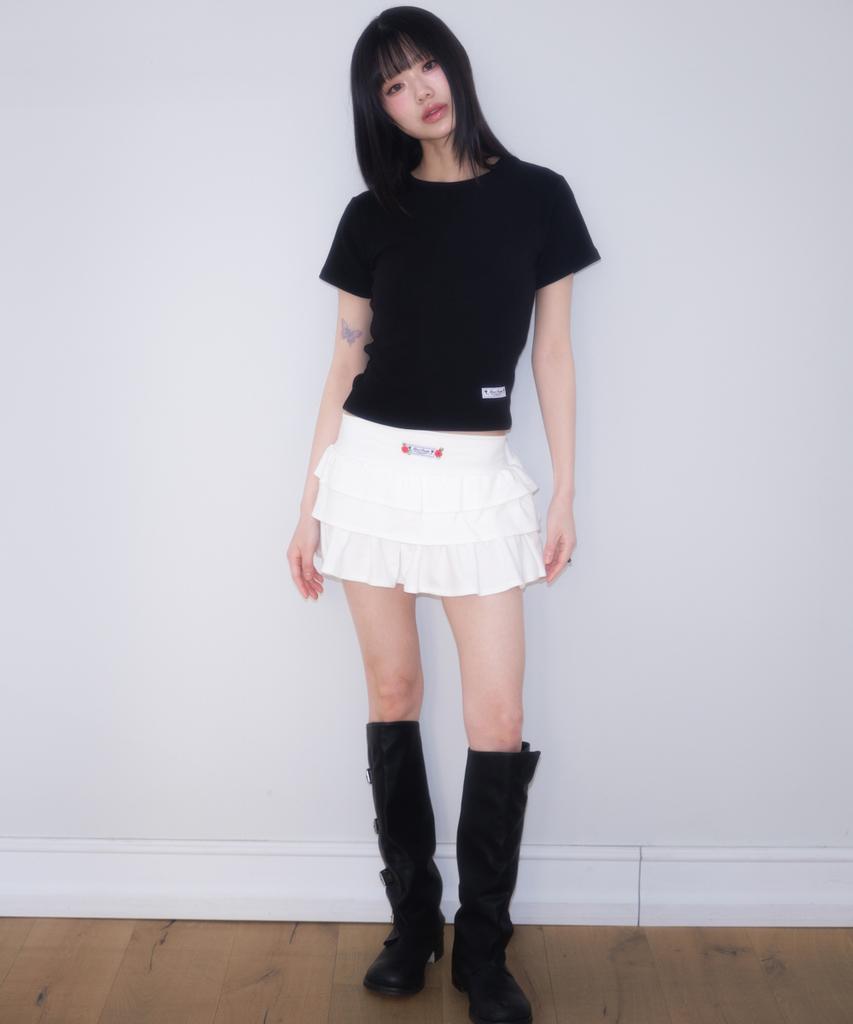 Rose Franz Rose Cancan Mini Skirt [White]