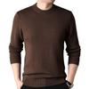 Men's Heavyweight 100% Wool Round Neck Pullover Sweater