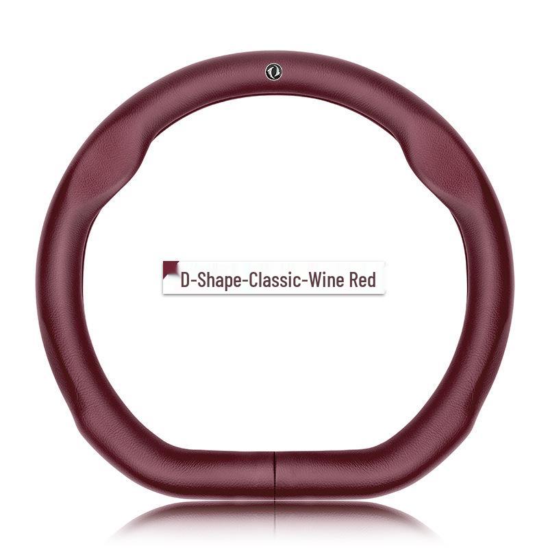 Genuine Leather Steering Wheel Cover for Dongfeng Fengxing S500 - Ultra-thin, Sweat-absorbent, Non-slip, Four Seasons Universal Fit