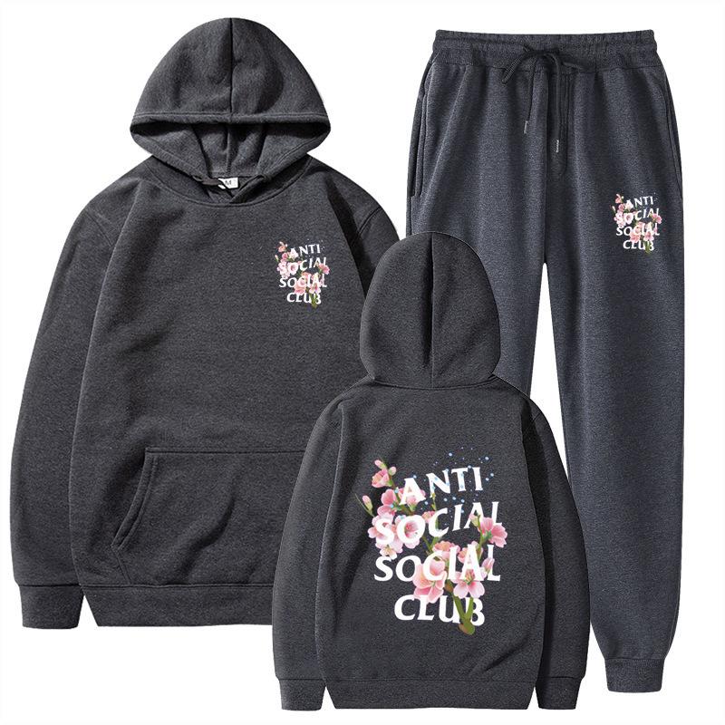 Pants Suits Sweatshirt Hooded Unisex Suit Men Women Comfortable Soft