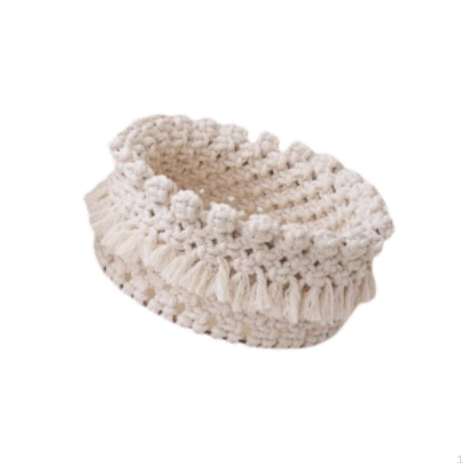 

Корзины для хранения из хлопковой веревки, косметическая коробка Nordic с кисточкой, плетеная вручную корзина для S