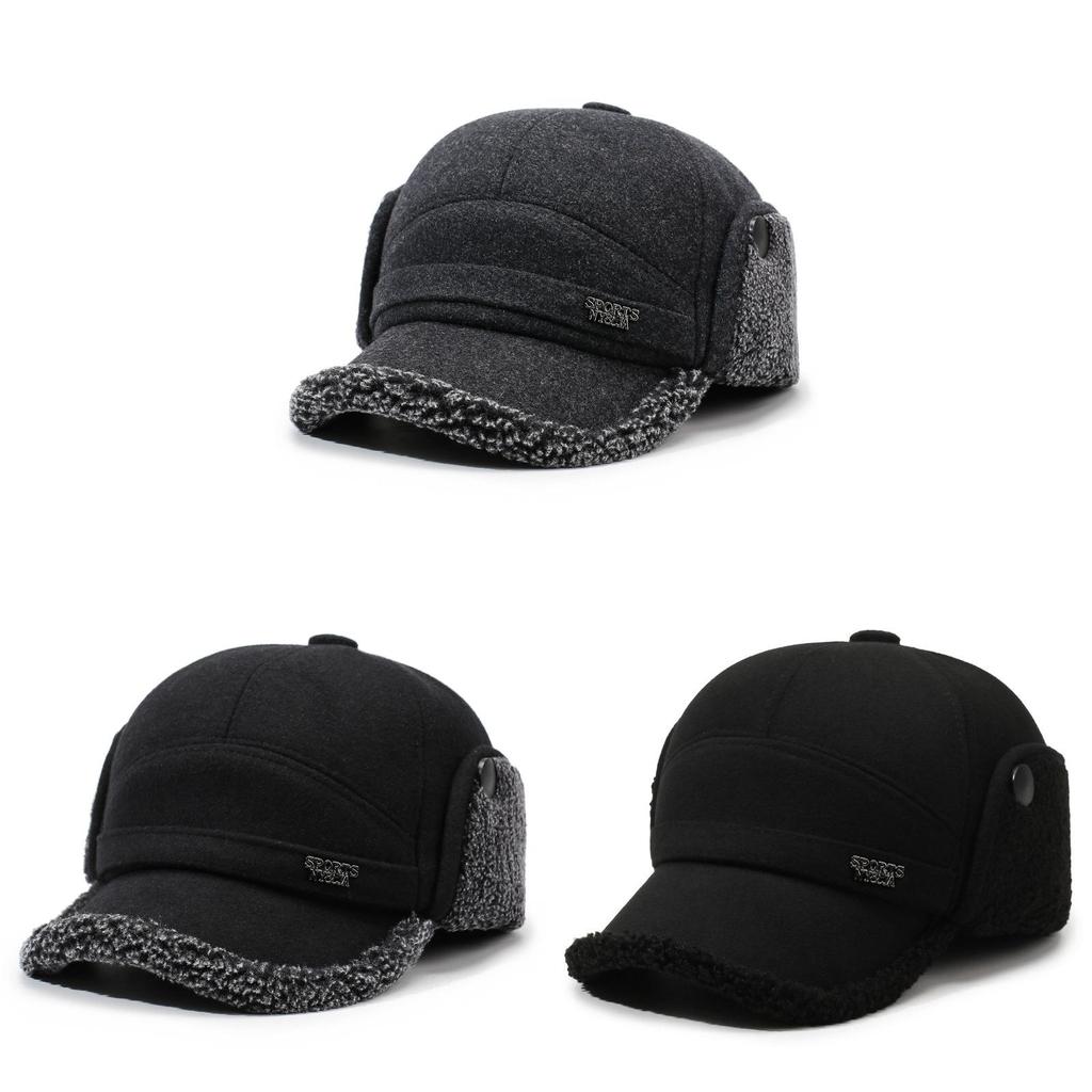 Cotton Winter Beanie Hat For Men With Ear Flap Warmth And Windproof Protection For Outdoor Activities