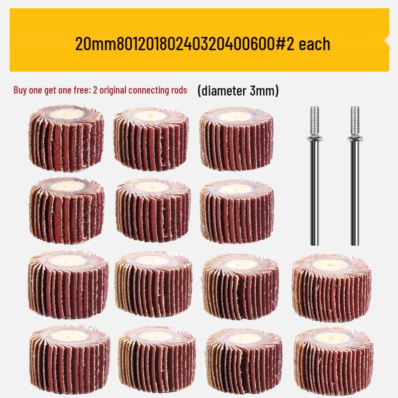 Flap Disc Grinding & Polishing Wheel with Shank - Rust & Paint Removal Tool for Wood & Metal