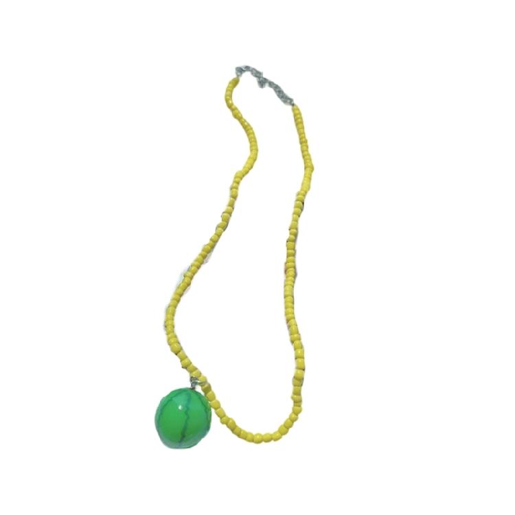 

Freshness Summer Glass Bead Necklace Apples Tomato Watermelon Charm Adjustable Length Youth Jewelry