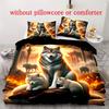 Dream Catcher Fire Wolf Duvet Cover Set For Bedroom Room Decor All-Season All Season Comfort Cover Bedroom Decor