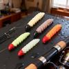 12Pcs Floating Worm Lures 1.1G/38Mm Trout Fishing Soft Lure Shrimp-Scented Bait Artificial Silicone Trout Plastic Baits
