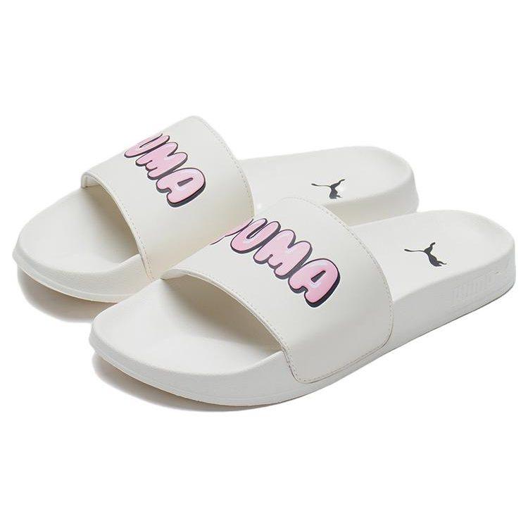 Puma Leadcat 2.0 Rubber Slip Resistant Slide Slippers Unisex White Pink 387234-01