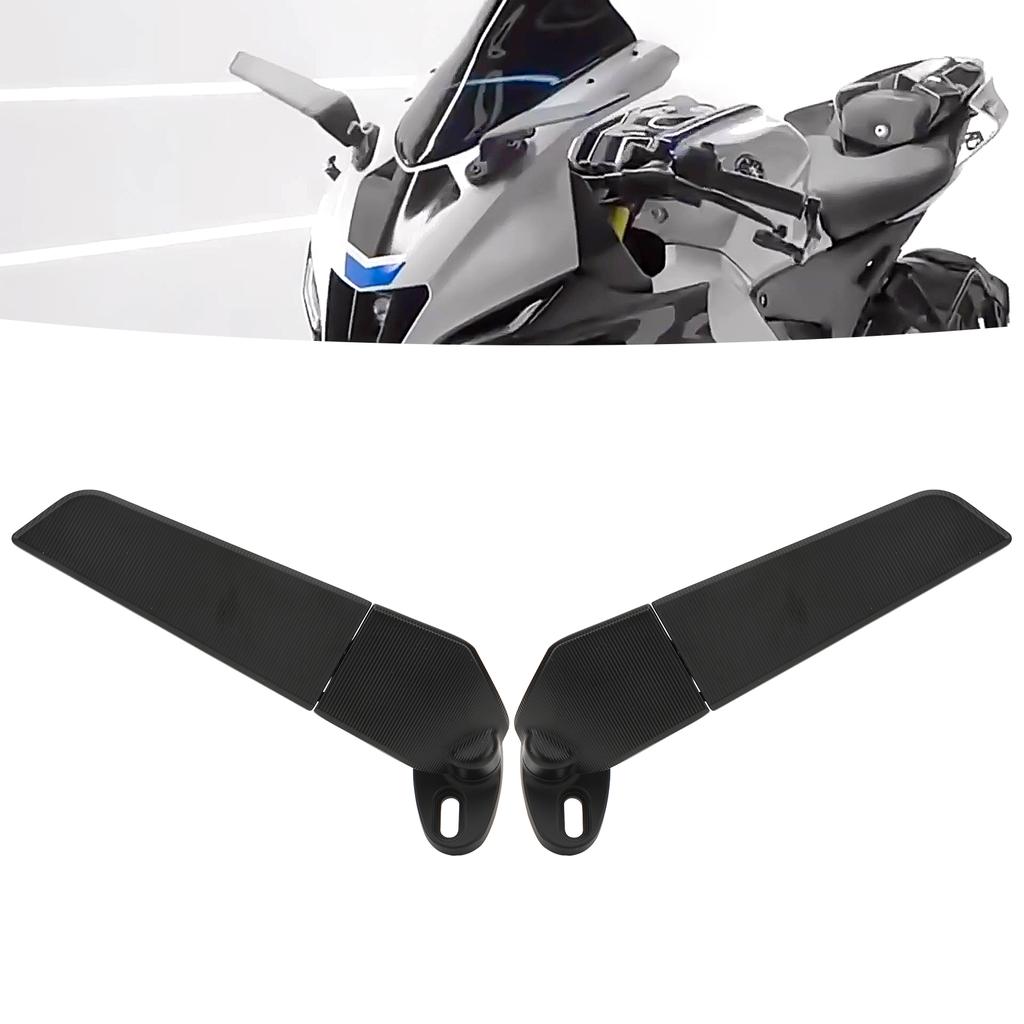 2pcs Motorcycle Rearview Mirror Adjustable Rotating Wind Wing Mirror Replacement for Ninja 250 300 H2 H4