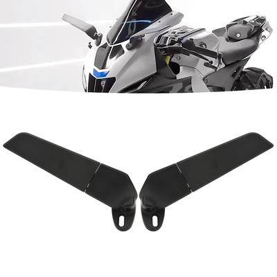 2 pièces Rétroviseur de moto Réglable Rotatif Rétroviseur Aile de Vent Remplacement pour Ninja 250 300 H2 H4