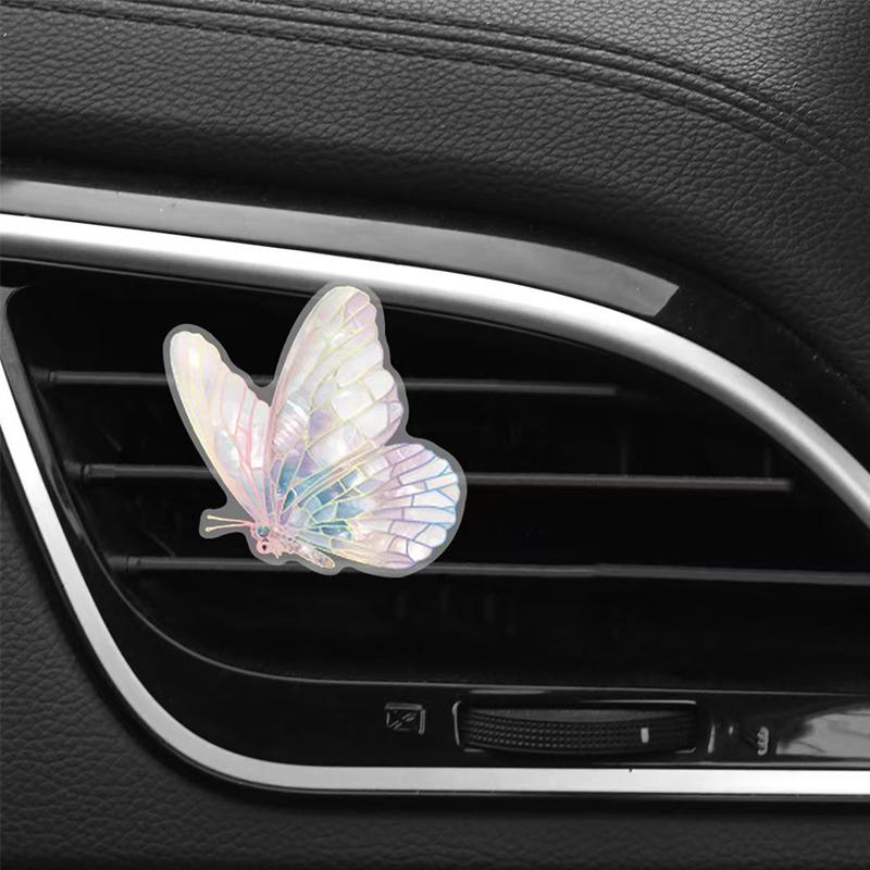 Colorful Butterflies Car Vent Aromatherapy Diffuser Plaster Floral Air Freshener Ornament Car Aromatherapy Accessories Interior