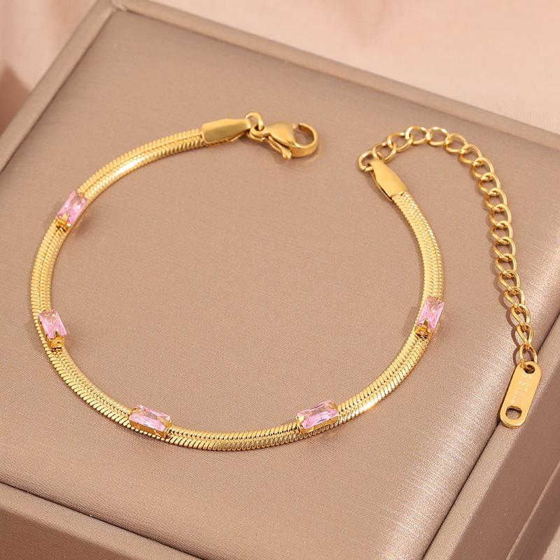 Popular bracelet, titanium steel does not fade, love zircon bracelet, high-end female light luxury niche bracelet, bracelet.