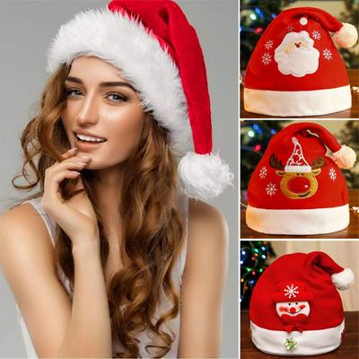 Merry Christmas Classic Cartoon Santa Claus Cap Christmas Hat Plush Festival Supplies