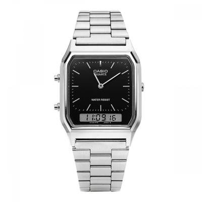 Aq 230a 1dhdf  Aq 230a 1d  Analog Digital Square Vintage Retro Public Metal Watch