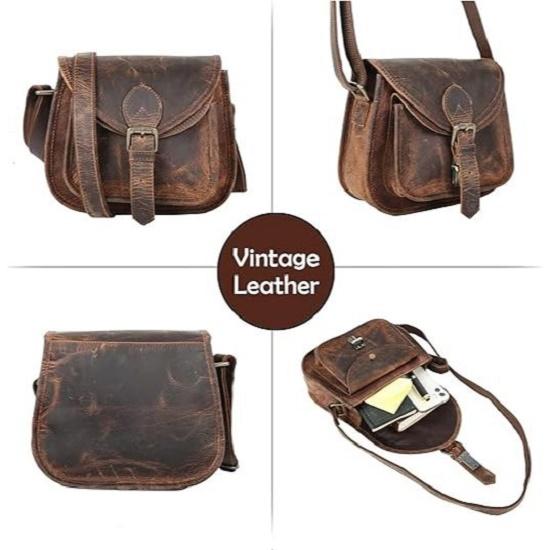 New Leather Women's Hippe Leather Purse Crossbody Shoulder Bag Travel Satchel Handbag Bag