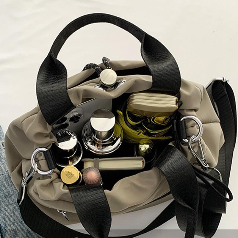 Women's Fashion Casual Drawstring Bucket Bag, Versatile Shoulder & Crossbody Mini Everyday Chic Essentials Bag KTB