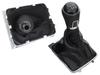VW Passat B7 10-15 SCHWARZER Schalthebelknauf + Manschette mit CHROM-Rahmen 6 GANG