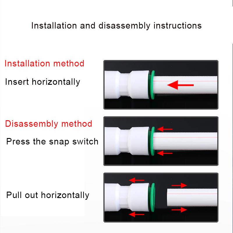 1pcs PVC Pipe No Soldering Required Ball Valves Water Irrigation System Drainage Tube Quick Valve Water Pipe Connector Fittings