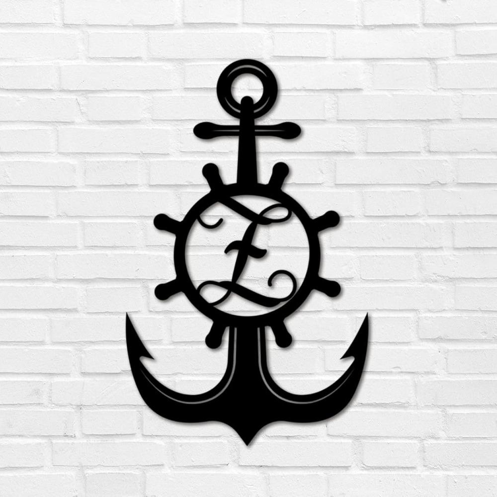 Custom Iron Letter Metal Wall Art Monogram Address Sign Retro Plaque Garage Patio Backyard Garden Decoration 12 Inch