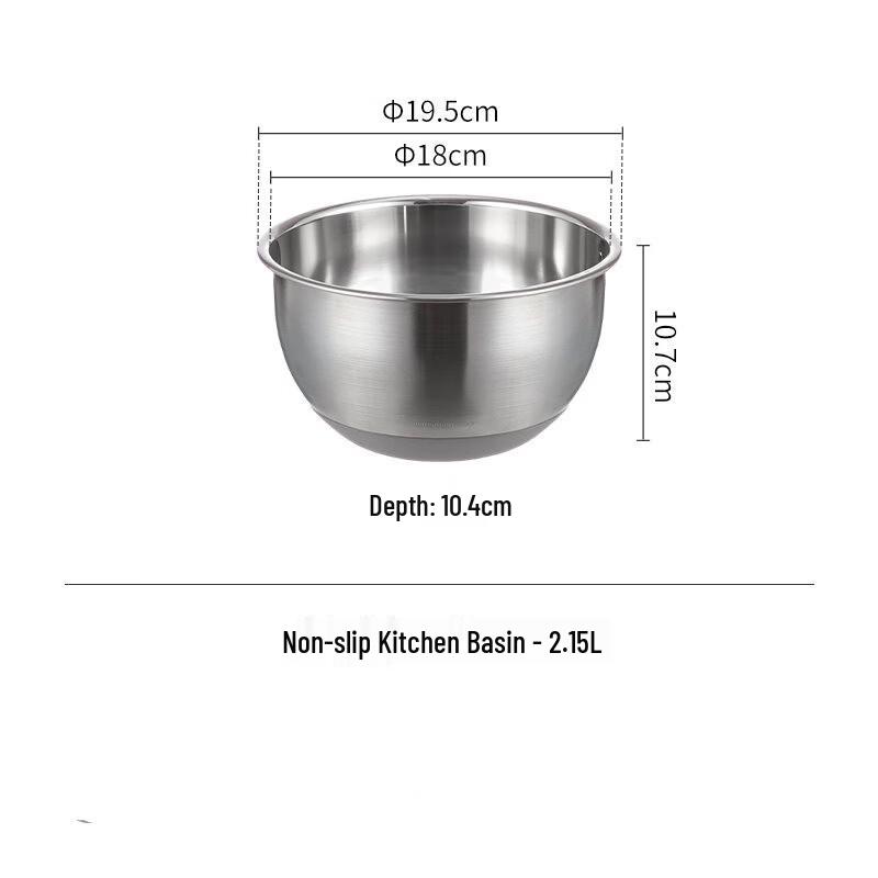 Anditai Stainless Steel Kitchen Mixing Bowl