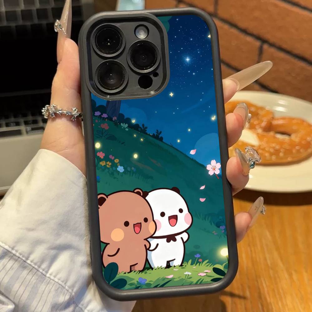 Cute BuBu D-DuDu Phone Case For iPhone 11 12 13 14 15 16 17 Pro Max Shockproof Soft TPU Back Cover