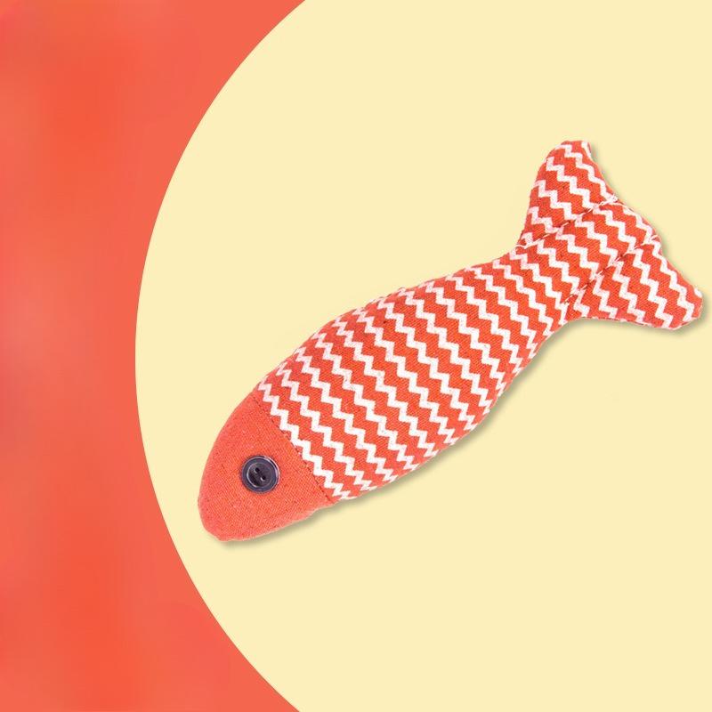 Cat Teaser, Linen Fish Cat, Mint Simulation Fish Cat Toy, Kitten Teeth Grinding, Self-entertainment and Boredom Cat Products