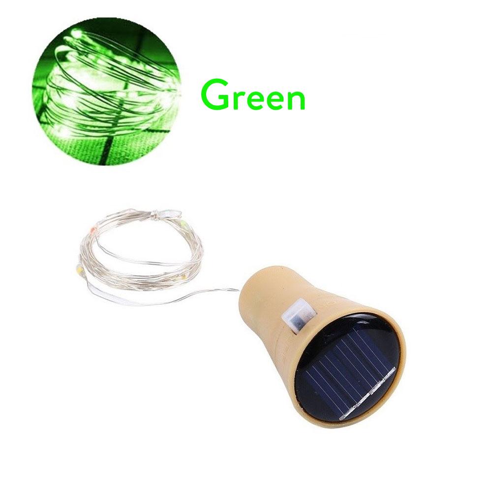 Solar Wine Bottle Led String Fairy Light Lamp Garland Wedding Holiday Christmas Cork 1m 1.5m 2m Wire Lights Party Decoration