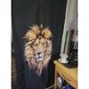 Tiger Animal Fur Black and White Printed Curtains, Study Kitchen, Living Room, Dormitory Pole Pocket Top, Bedroom Bccessories,