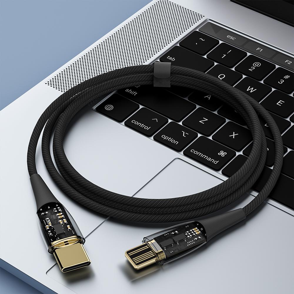 

KEYSION PD 27W Быстрая зарядка USB Тип C Кабель для iPhone 14 13 12 11 Pro Max XR X XS Max Кабель для быстрой зарядки данных для MacBook iPad 1.2m чёрный