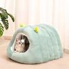 Durable Winter Multiple Colors Detachable Cat House Semi-Enclosed Four-Season Universal Pet Nest Small Pet Shelter Washable Pet Supplies