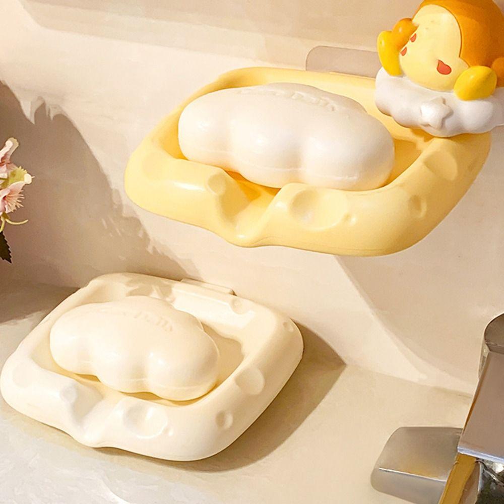 Durable ABS Cheese Soap Dish Easy To Clean Drainable Bathroom Soap Holder Cute Soap Storage Rack Home
