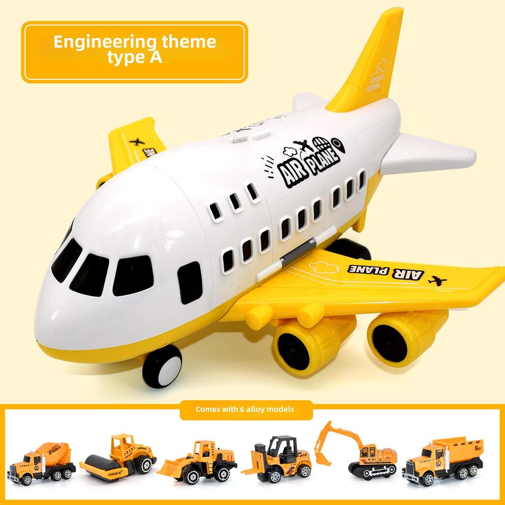 Großes Kinder-Flugzeug-Spielzeugset mit Trägheitsspielzeugautos