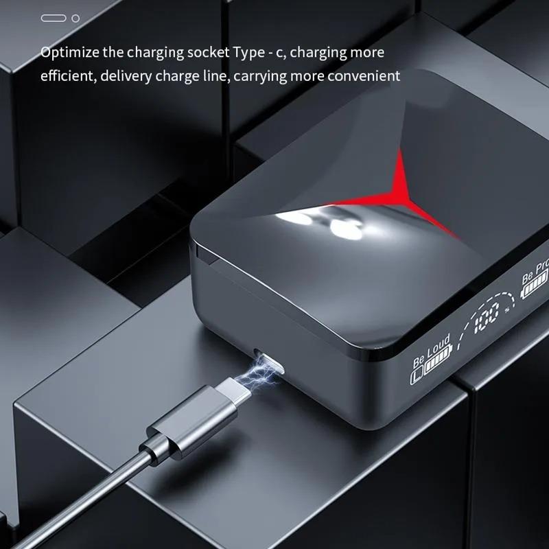 Căști fără fir M90 TWS Căști Bluetooth cu control tactil Căști sport Căști stereo Hifi pentru jocuri cu microfon pentru smartphone