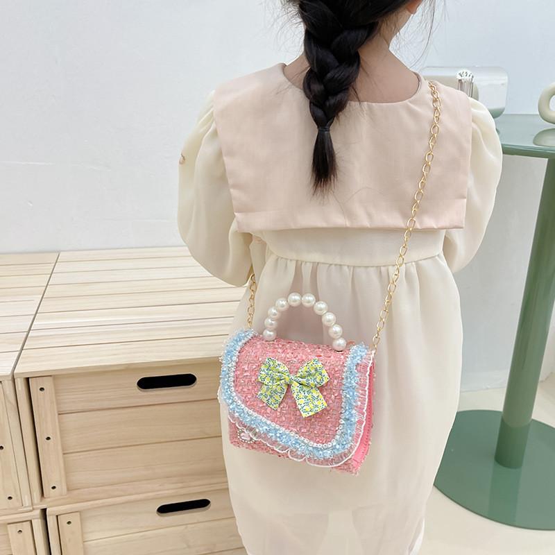Girls Kids Handheld Shoulder Bag Cotton Linen Water Resistant Durable Features