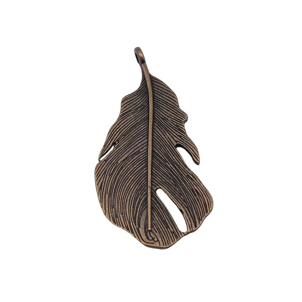 Feather Charms Multi Color Alloy Leaf Pendants For Boho Style DIY Jewelry Accessories
