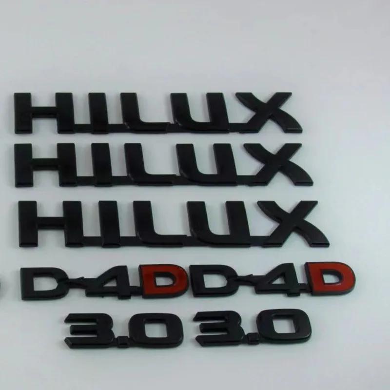 ABS HILUX 2005-2015 Logo Car Letter Sticker for Toyota VIGO MK6 MK7 HILUX 3.0 D4D Trunk Decal Badge flank Emblem Accessories