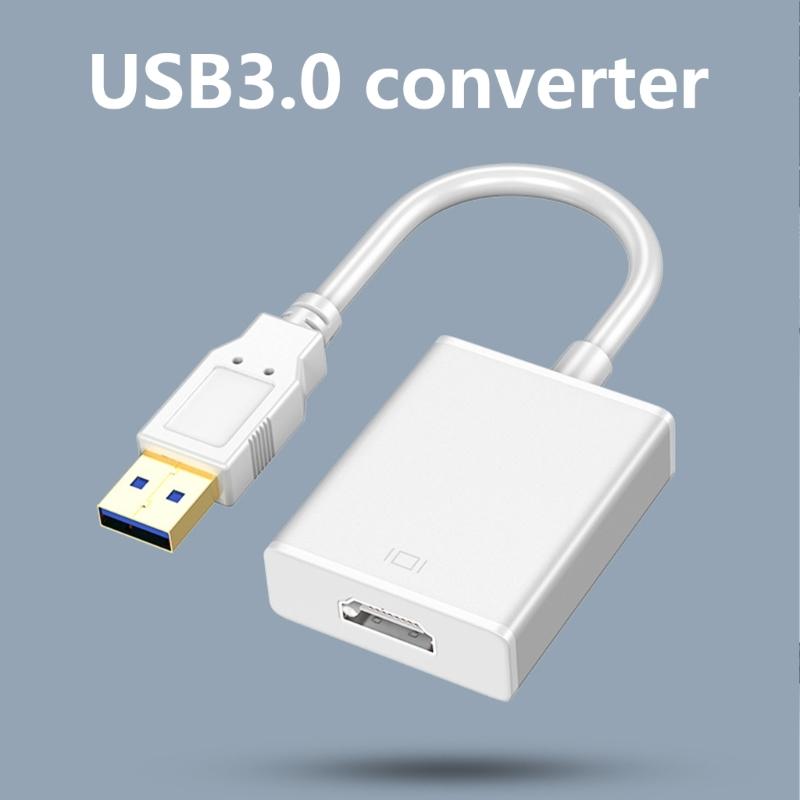 Hochauflösender USB-zu-HDTV-Port-Adapter 1080P USB 3.0/800x600 USB2.0 für Win 7/8/10 für Laptops und HDTVs