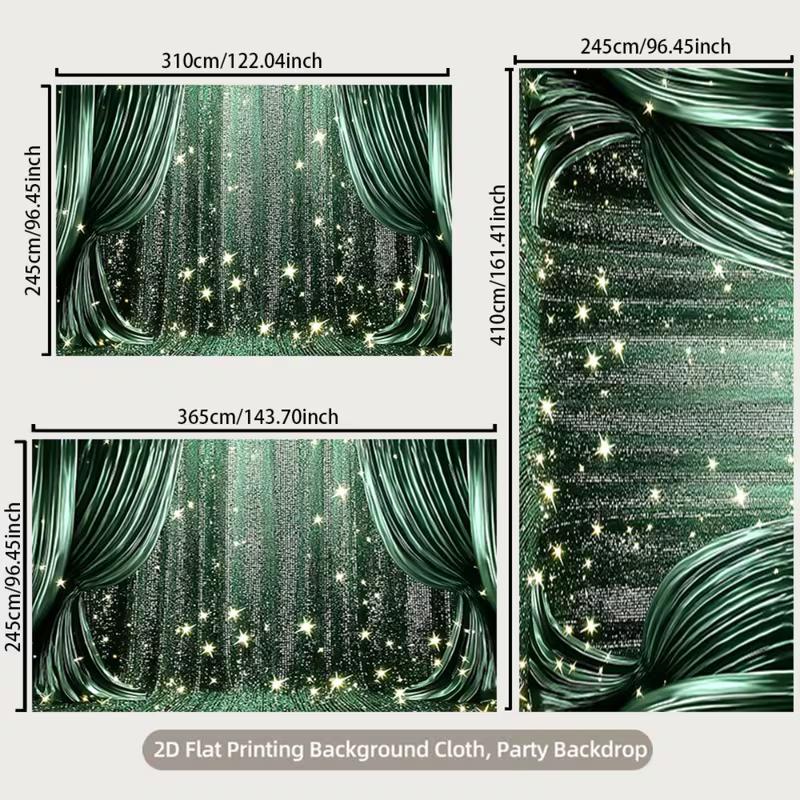 2D Emerald Green Satin Curtain Backdrop Kids Birthday Photography Background 47.2x31.5inch/120*80cm