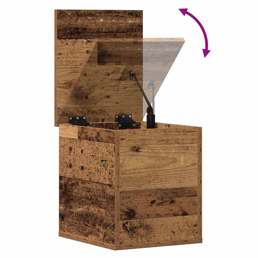 Aufbewahrungsbox Holzoptik recycelt 30 x 35 x 35 cm Holzwerkstoff