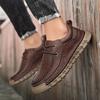 New men's leather shoes hand-sewn business leather shoes outdoor casual fashion men